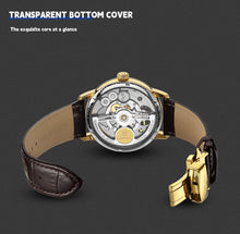 Charger l'image dans la galerie, TOPHILL Men's Tourbillon Automatic Mechanical Watch 43.7mm Sapphire Crystal Leather Strap 5ATM Waterproof Kinetic Energy Reserve Display Luxury Dress Watch TU013G tophillwatch.com
