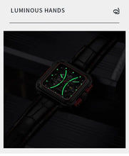 Lade das Bild in den Galerie-Viewer, TOPHILL Men's Square Skeleton Watch - 42mm Automatic Mechanical, 28D0 Movement, Open-Work Dial, 316L Stainless Steel, Sapphire Glass, Leather Band, 5ATM Water Resistant tophillwatch.com
