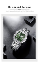 Lade das Bild in den Galerie-Viewer, TOPHILL Men's Square Automatic Watch - 39mm 316L Steel Case &amp; Bracelet, Date Window, Sapphire Glass, 5ATM Water Resistant, Butterfly Clasp, Luxury Sports Watch tophillwatch.com
