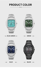 TOPHILL Men's Square Automatic Watch - 39mm 316L Steel Case & Bracelet, Date Window, Sapphire Glass, 5ATM Water Resistant, Butterfly Clasp, Luxury Sports Watch tophillwatch.com