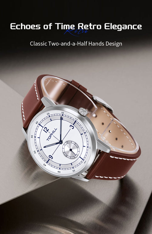 TOPHILL Men's Field Watch TD098G - 42mm Stainless Steel Case, Sapphire Glass, Colorful NATO Strap, Japanese Quartz Movement, 5ATM Water Resistant, Everyday Casual Watch for Men tophillwatch.com