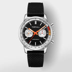 TOPHILL Men's Hand-Wound Chronograph - 40mm 316L Steel, Seagull ST1901 Movement, Sapphire Glass, Tachymeter Bezel, Silicone Band, Super-Luminova, Mechanical Racing Watch tophillwatch.com