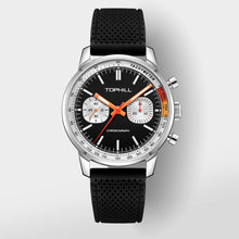 Lade das Bild in den Galerie-Viewer, TOPHILL Men's Hand-Wound Chronograph - 40mm 316L Steel, Seagull ST1901 Movement, Sapphire Glass, Tachymeter Bezel, Silicone Band, Super-Luminova, Mechanical Racing Watch tophillwatch.com
