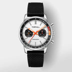 TOPHILL Men's Hand-Wound Chronograph - 40mm 316L Steel, Seagull ST1901 Movement, Sapphire Glass, Tachymeter Bezel, Silicone Band, Super-Luminova, Mechanical TL025 tophillwatch.com