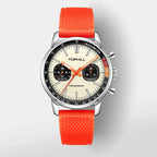 TOPHILL Men's Hand-Wound Chronograph - 40mm 316L Steel, Seagull ST1901 Movement, Sapphire Glass, Tachymeter Bezel, Silicone Band, Super-Luminova, Mechanical TL025 tophillwatch.com