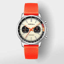 Lade das Bild in den Galerie-Viewer, TOPHILL Men's Hand-Wound Chronograph - 40mm 316L Steel, Seagull ST1901 Movement, Sapphire Glass, Tachymeter Bezel, Silicone Band, Super-Luminova, Mechanical Racing Watch tophillwatch.com
