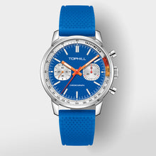 Lade das Bild in den Galerie-Viewer, TOPHILL Men's Hand-Wound Chronograph - 40mm 316L Steel, Seagull ST1901 Movement, Sapphire Glass, Tachymeter Bezel, Silicone Band, Super-Luminova, Mechanical Racing Watch tophillwatch.com
