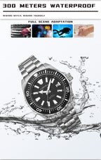 TOPHILL Men's Automatic Dive Watch 300M Waterproof, NH35 Movement, Sapphire Crystal, 316L Steel Bracelet, Luminous Dial, Date Function, Professional Diving Equipment TD008G tophillwatch.com