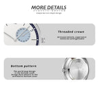 TOPHILL SIMPLE Men's Classic Analog Watch - 40mm Steel Case, Sapphire Glass, Leather Band, Multi-Level Dial with Date Display, 3ATM Water Resistant, Minimalist Business Watch for Men